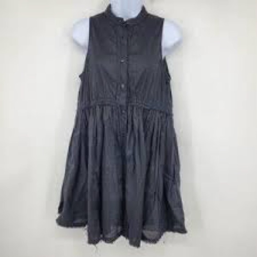 Urban Outfitters Black Button-Up Mini Dress - Picture 3 of 10